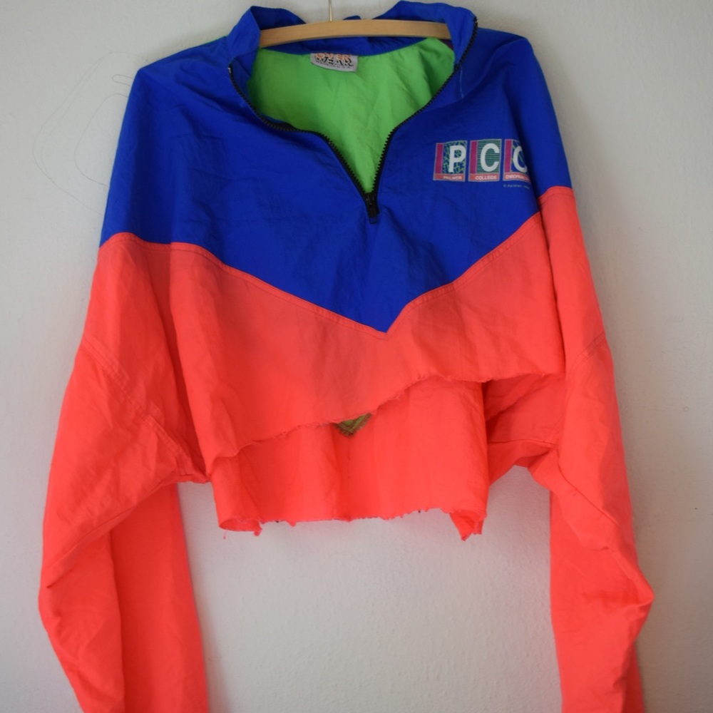 Cropped 80s windbreaker